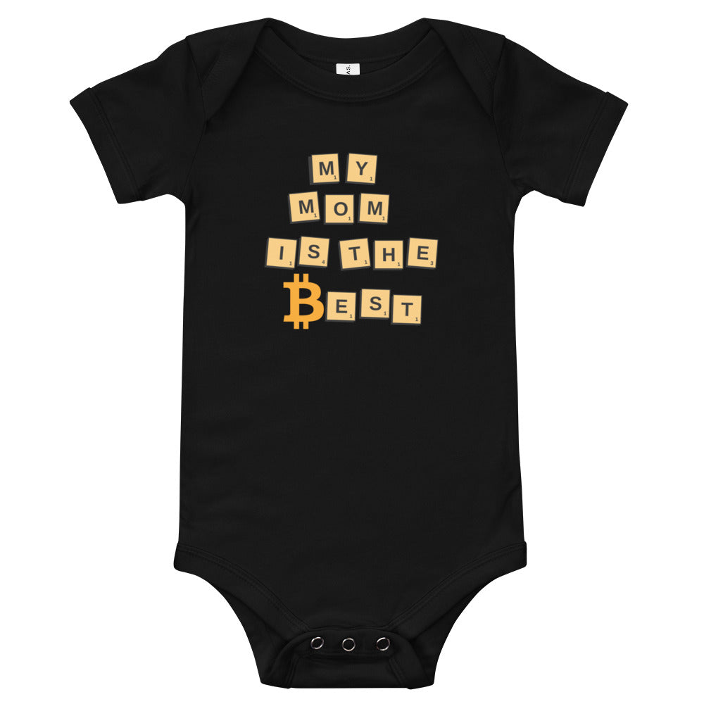 Crypto Meme Mom Is The Best - Baby short sleeve one piece