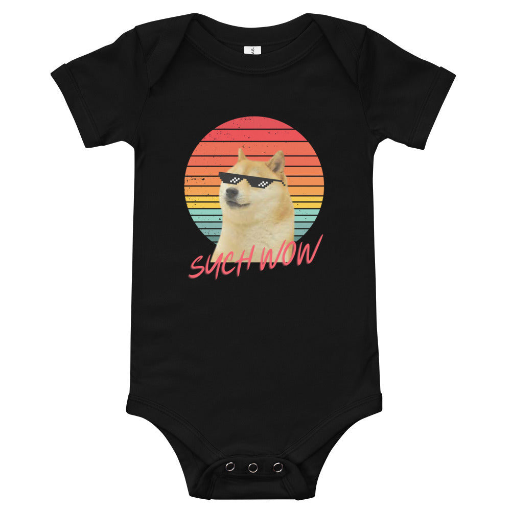 Crypto Meme Such Wow Doge - Baby short sleeve one piece