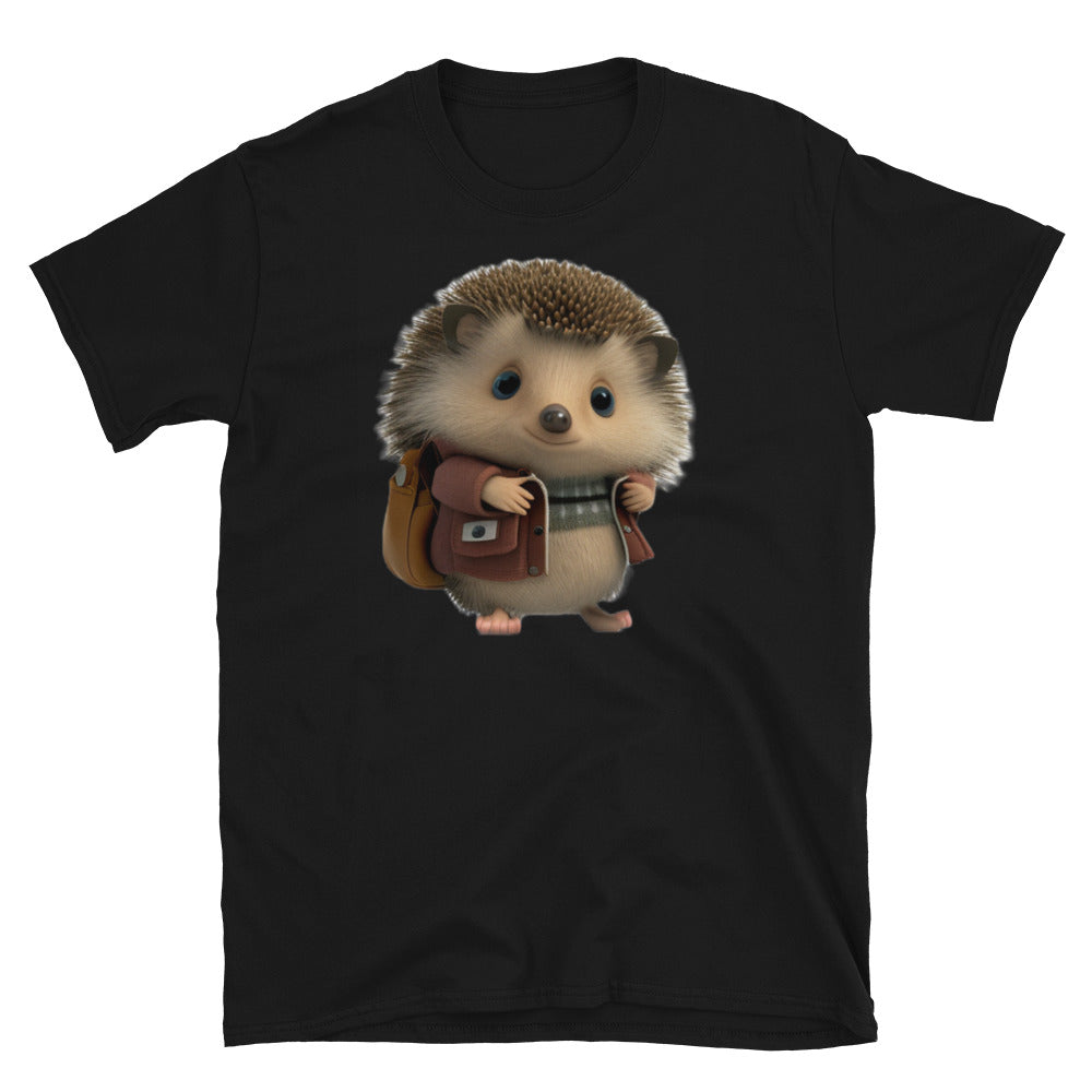 First Day of School (Hedgehog) - Short-Sleeve Unisex T-Shirt