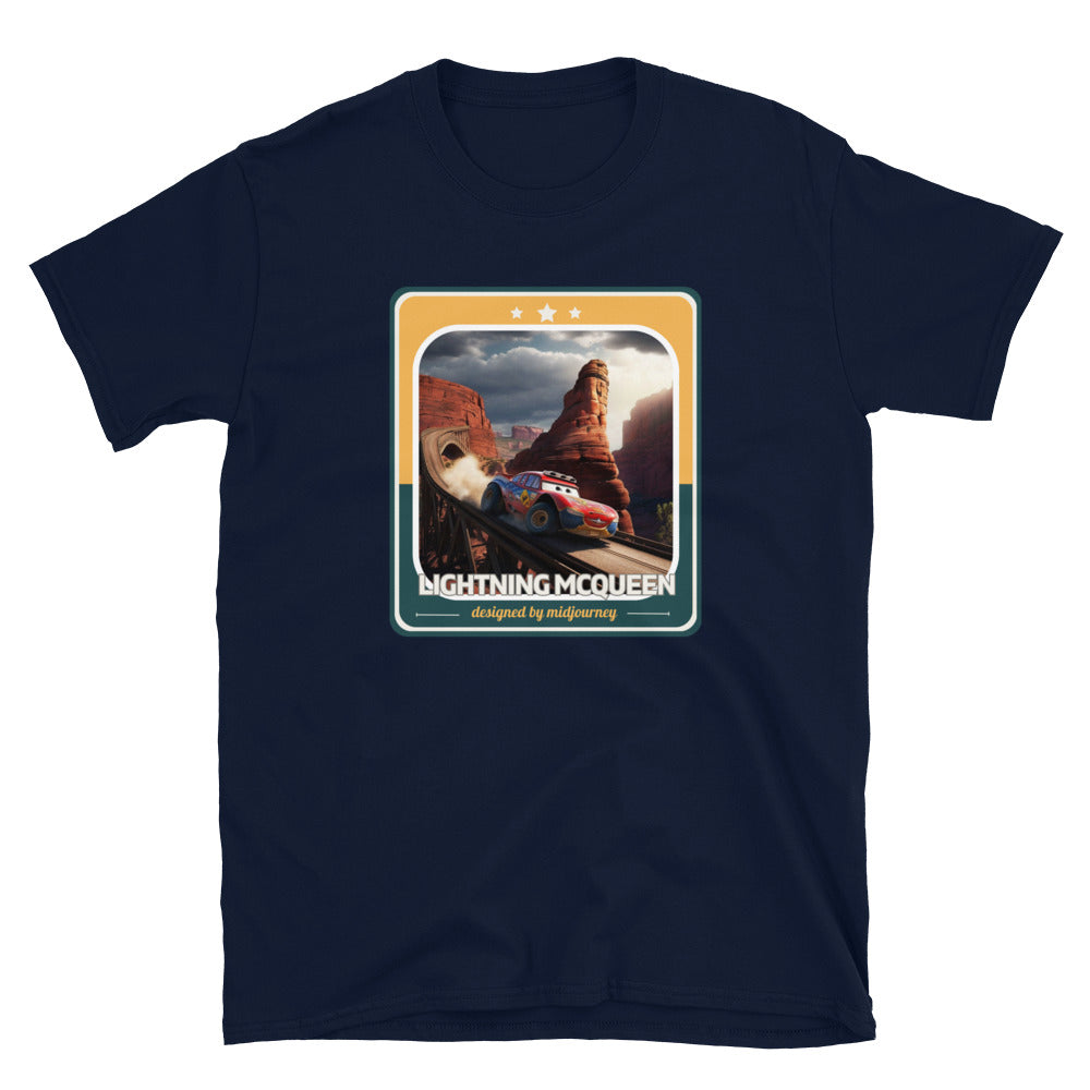 Iconic Movie Vehicles (Lightning McQueen) - Short-Sleeve Unisex T-Shirt