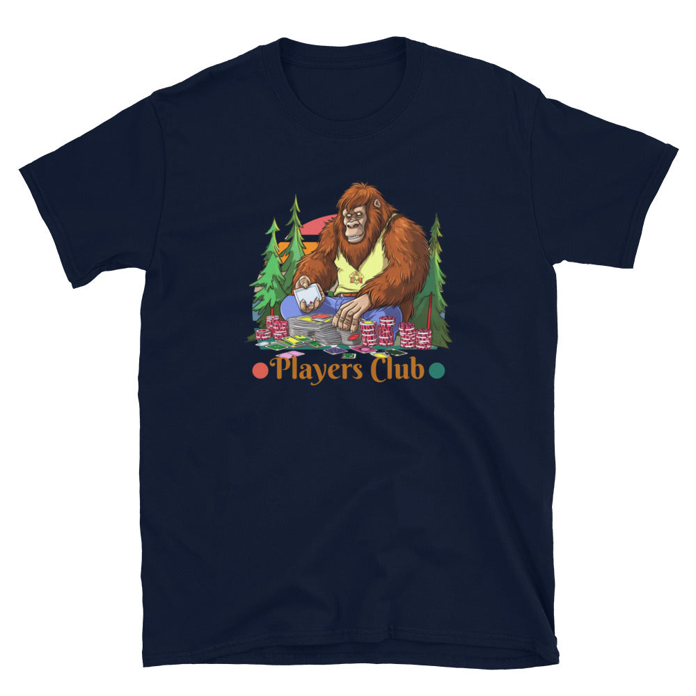 Bigfoot (Playing Poker) - Short-Sleeve Unisex T-Shirt