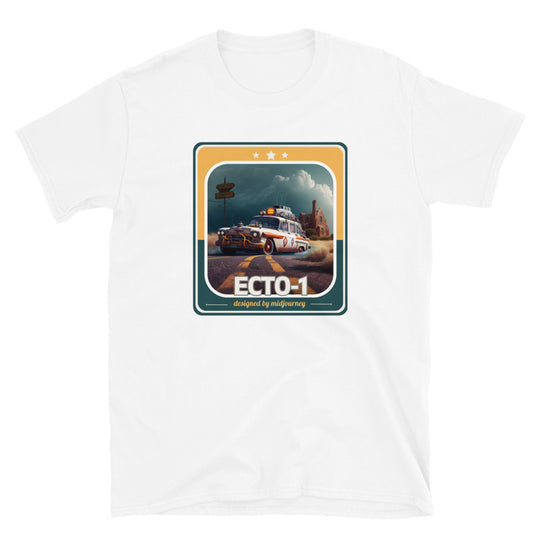 Iconic Movie Vehicles (Ecto-1) - Short-Sleeve Unisex T-Shirt
