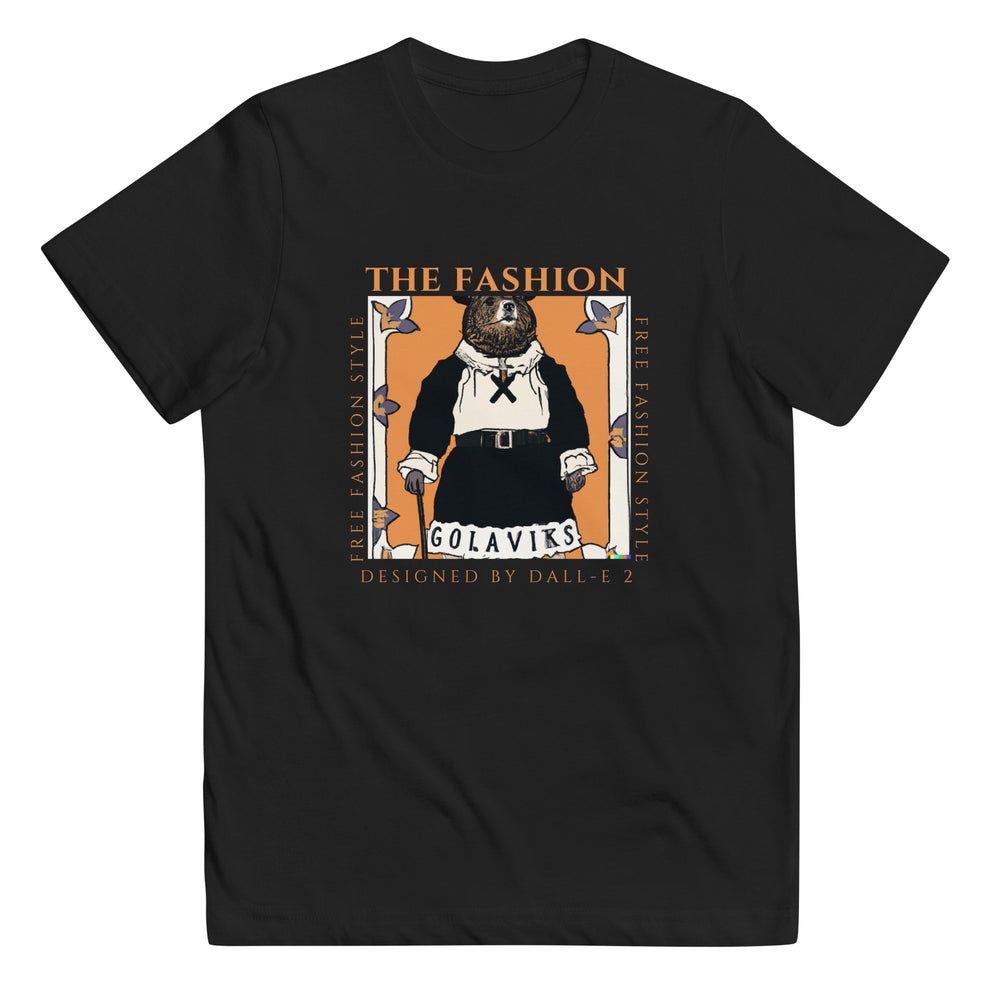 Vintage Animal Portraits (Pilgrim Grizzly) - Youth jersey t-shirt